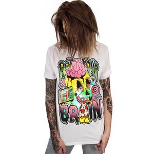 Unisex “Rot Your Brain” White Tee